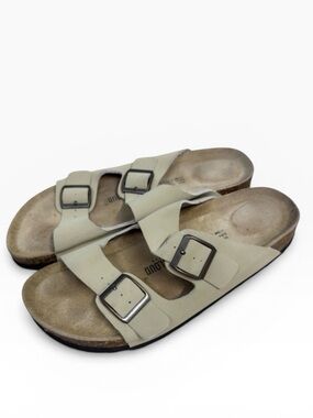 Project Cloud VENITA Women Flat Sandals Leather Double Strap Size 10 Tan Birk